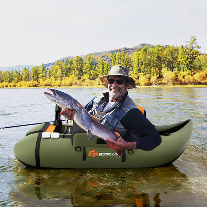 Inflatable Fishing Float Tube, With Storage Pockets And Fish Ruler, Green Surfing at Gallery Canada