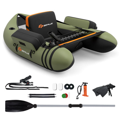 Inflatable Fishing Float Tube, With Storage Pockets And Fish Ruler, Green Surfing at Gallery Canada