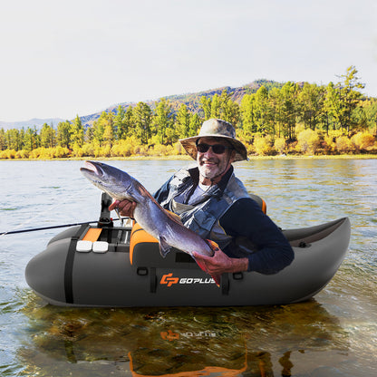 Inflatable Fishing Float Tube, With Fish Ruler And Pump Storage Pockets, Gray Surfing at Gallery Canada