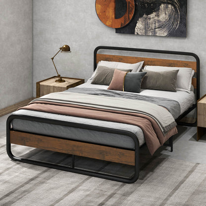 Arc Platform Bed With Headboard, Footboard, Queen Size, Black Simple Bed Frame at Gallery Canada