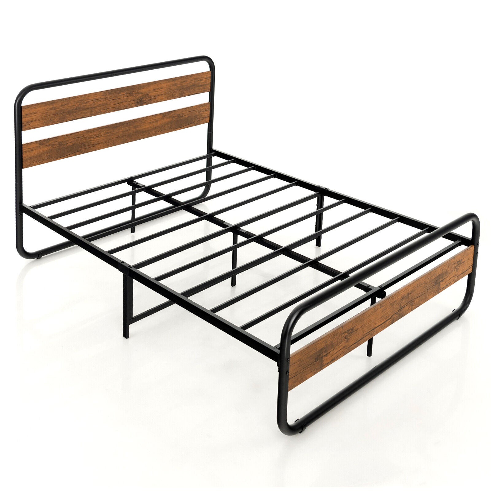 Arc Platform Bed With Headboard, Footboard, Full Size, Black Simple Bed Frame Black at Gallery Canada