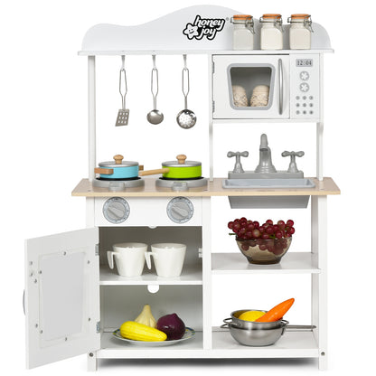 Wooden Pretend Play Kitchen Set For Kids, White Play Kitchen Sets at Gallery Canada