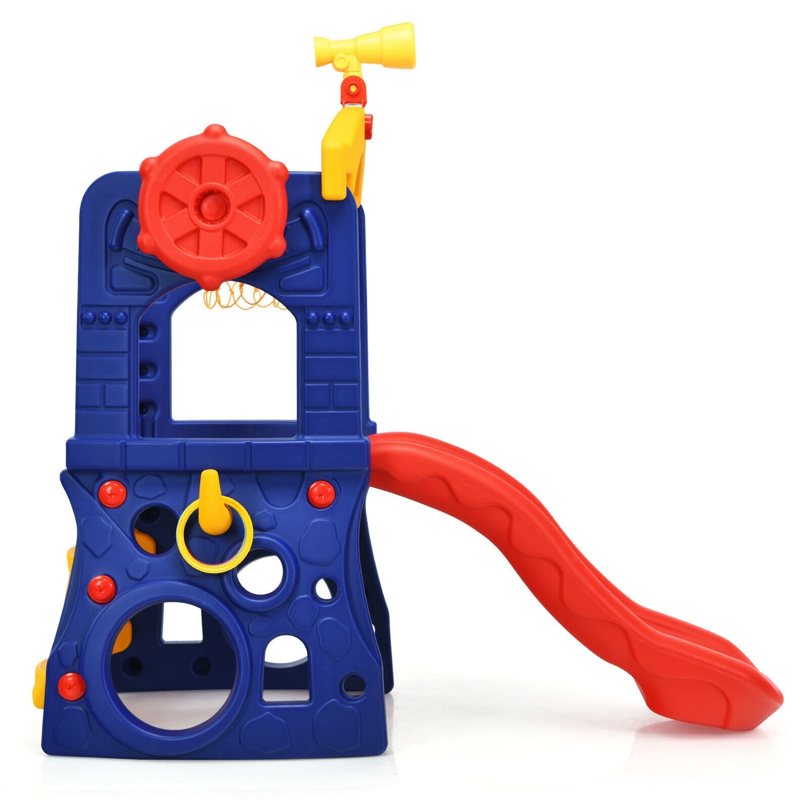 6-In-1 Kids Slide With Basketball Hoop, Ring Toss, Multicolor Climbers & Slides at Gallery Canada