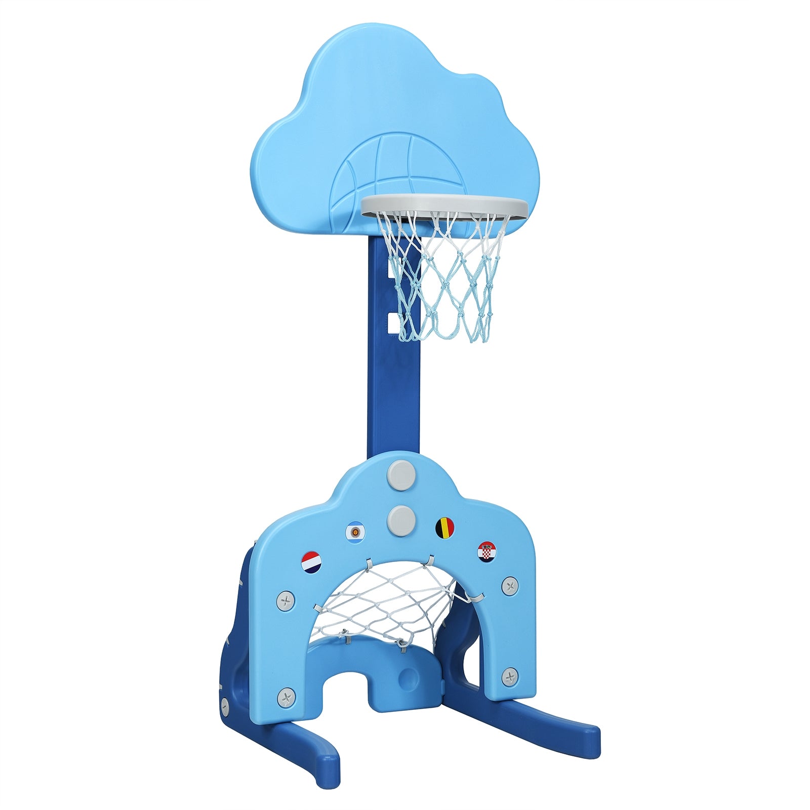 3-In-1 Kids Basketball Hoop Set, Blue Toy Sports at Gallery Canada