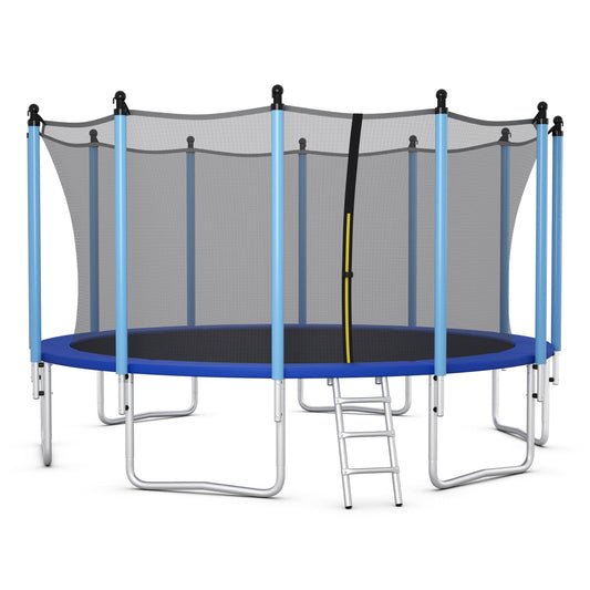 Outdoor Trampoline With Safety Net, 16 ft, Blue Trampolines Blue at Gallery Canada
