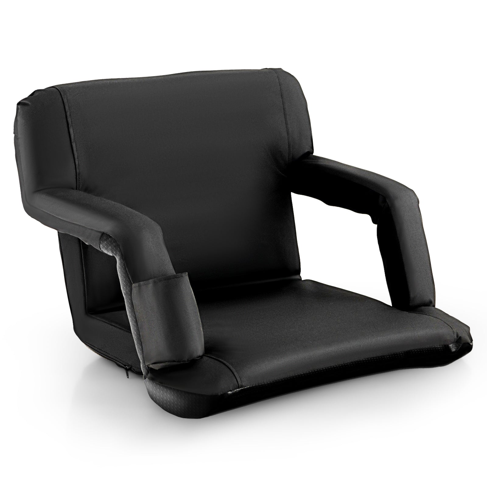 Foldable Bleacher Chair, 6 Reclining Positions, Padded Cushion, Black Water Sports at Gallery Canada