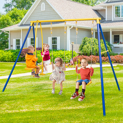 Metal Swing Set, 2 Swing Seats, 2 Glider Seats, Blue Swing & Playsets at Gallery Canada