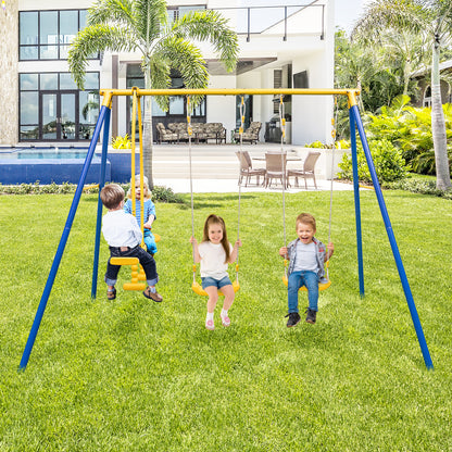 Metal Swing Set, 2 Swing Seats, 2 Glider Seats, Blue Swing & Playsets at Gallery Canada