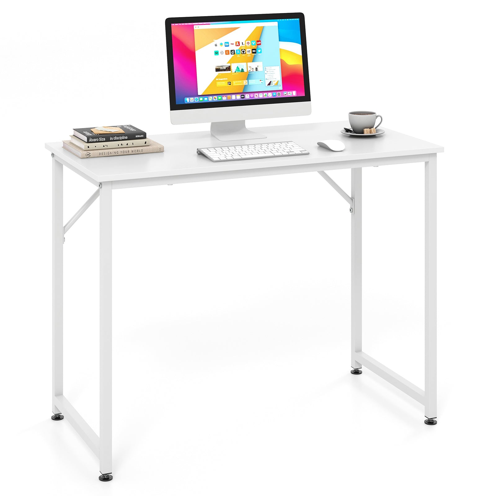 L Shaped Computer Desk, Writing Workstation, White Writing Desks at Gallery Canada
