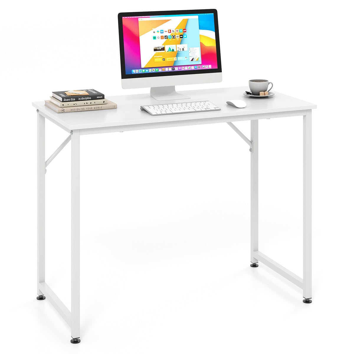 L Shaped Computer Desk, Writing Workstation, White Writing Desks at Gallery Canada