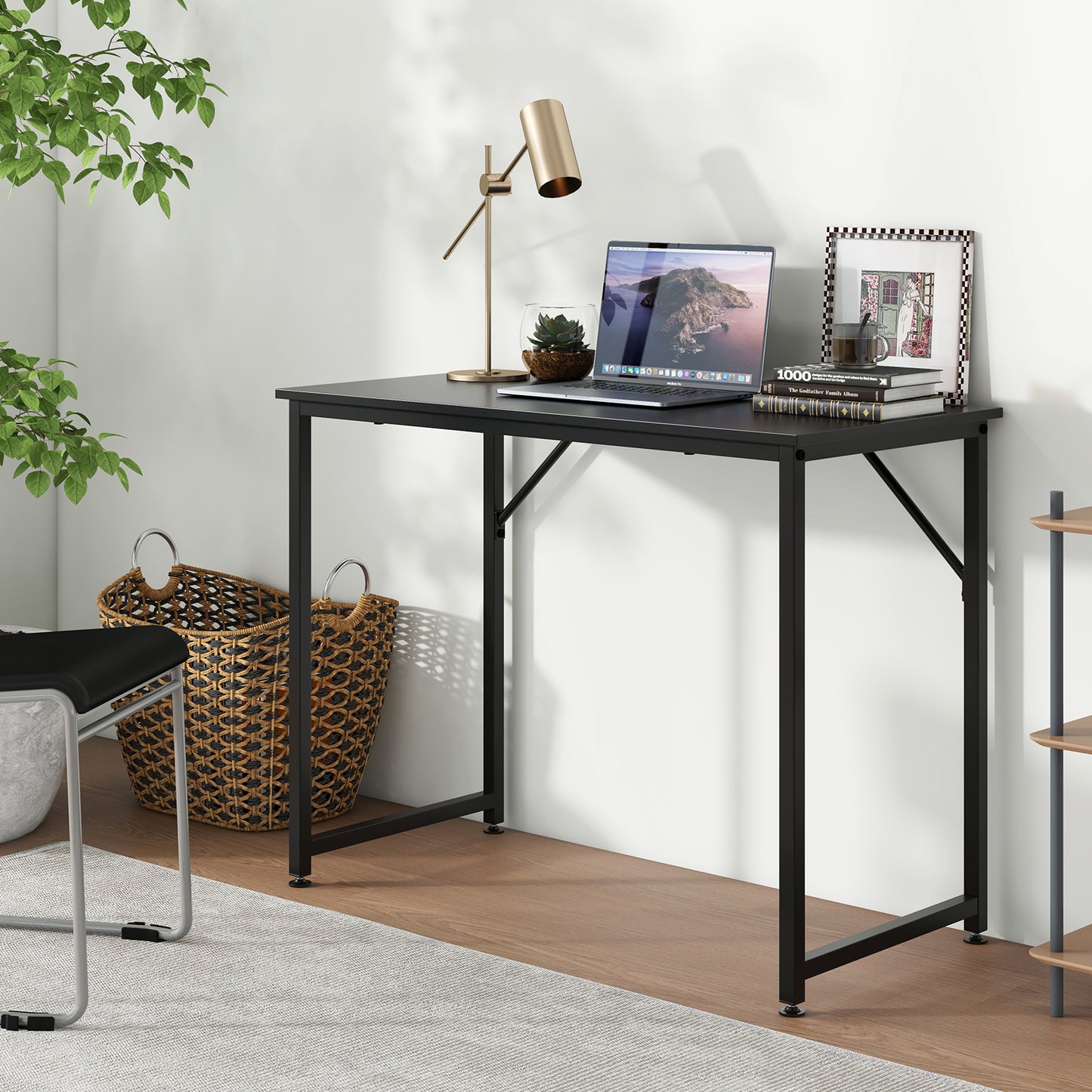 L Shaped Computer Desk, Writing Workstation, Black Writing Desks at Gallery Canada