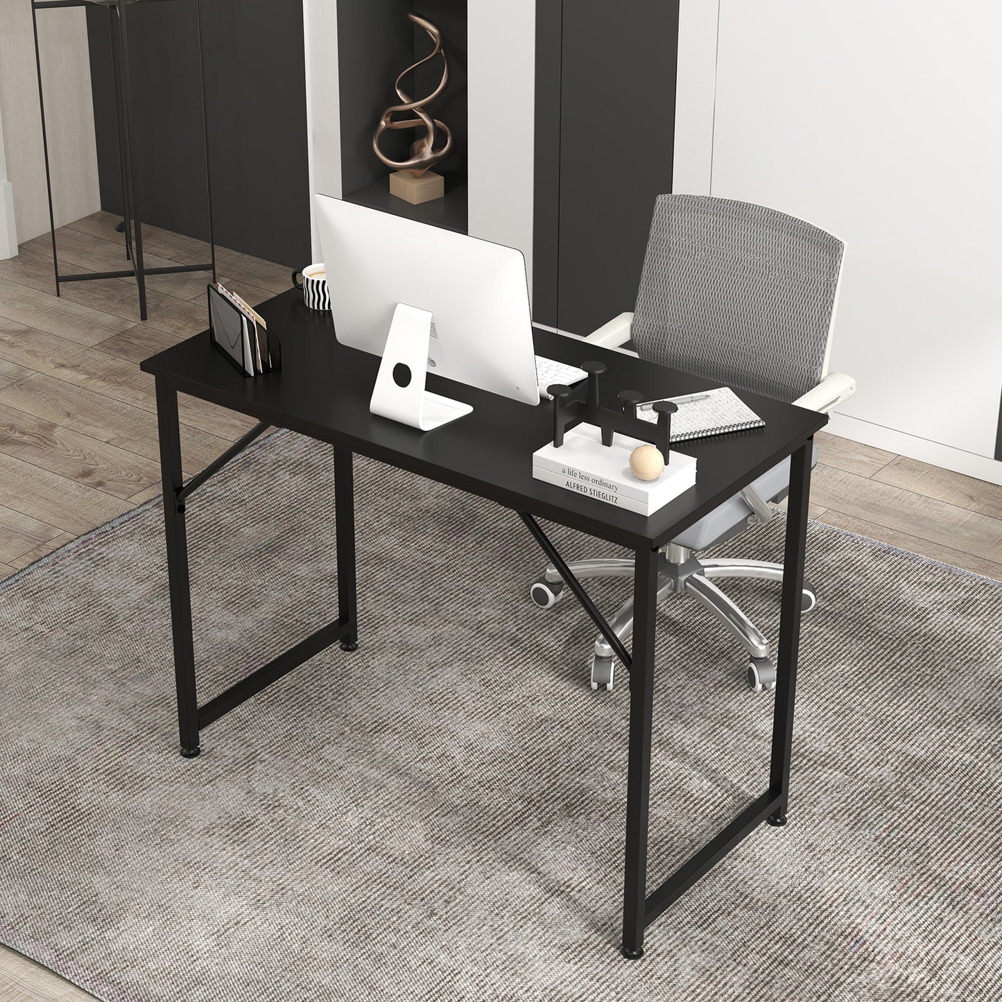 L Shaped Computer Desk, Writing Workstation, Black Writing Desks at Gallery Canada
