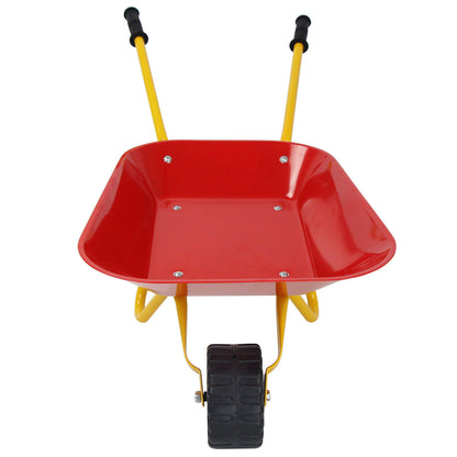 Kids Metal Wheelbarrow, Outdoor Garden Backyard Play Toy, Red Sandboxes at Gallery Canada