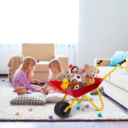 Kids Metal Wheelbarrow, Outdoor Garden Backyard Play Toy, Red Sandboxes at Gallery Canada