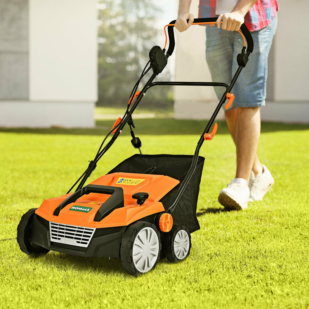 15 Inch 13 Amp Electric Scarifier, Collection Bag, Removable Blades, Orange Garden Tools at Gallery Canada