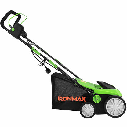 15 Inch 13 Amp Electric Scarifier, Collection Bag, Removable Blades, Green Garden Tools at Gallery Canada