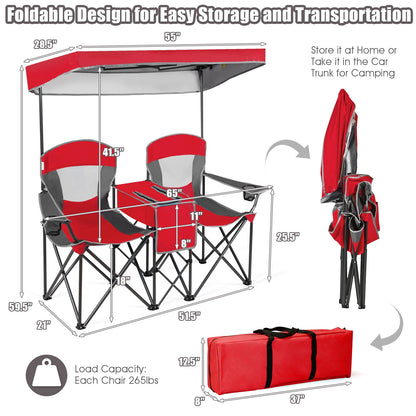 Portable Folding Camping Chair With Cup Holder, Red Camping Furniture at Gallery Canada