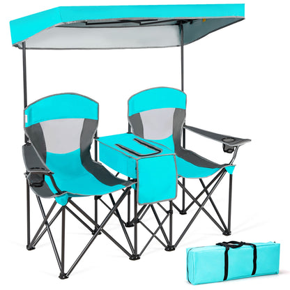 Portable Folding Camping Chair With Cup Holder, Turquoise Camping Furniture at Gallery Canada