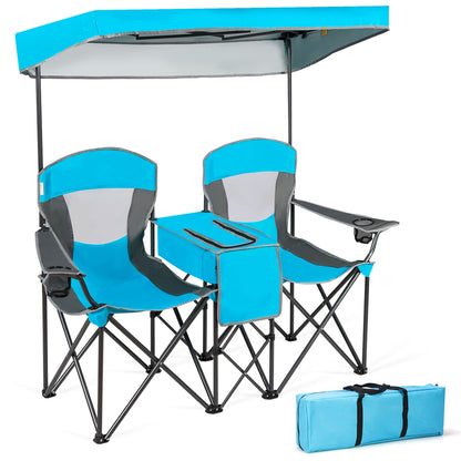 Portable Folding Camping Canopy Chair With Cup Holder, Blue Camping Furniture at Gallery Canada