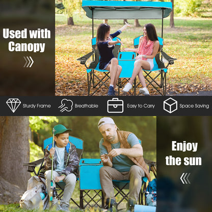Portable Folding Camping Canopy Chair With Cup Holder, Blue Camping Furniture at Gallery Canada