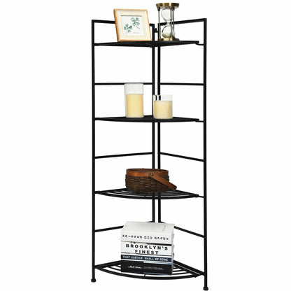 4 Tier Metal Shelf Plant Stand, Black Plant Stands at Gallery Canada