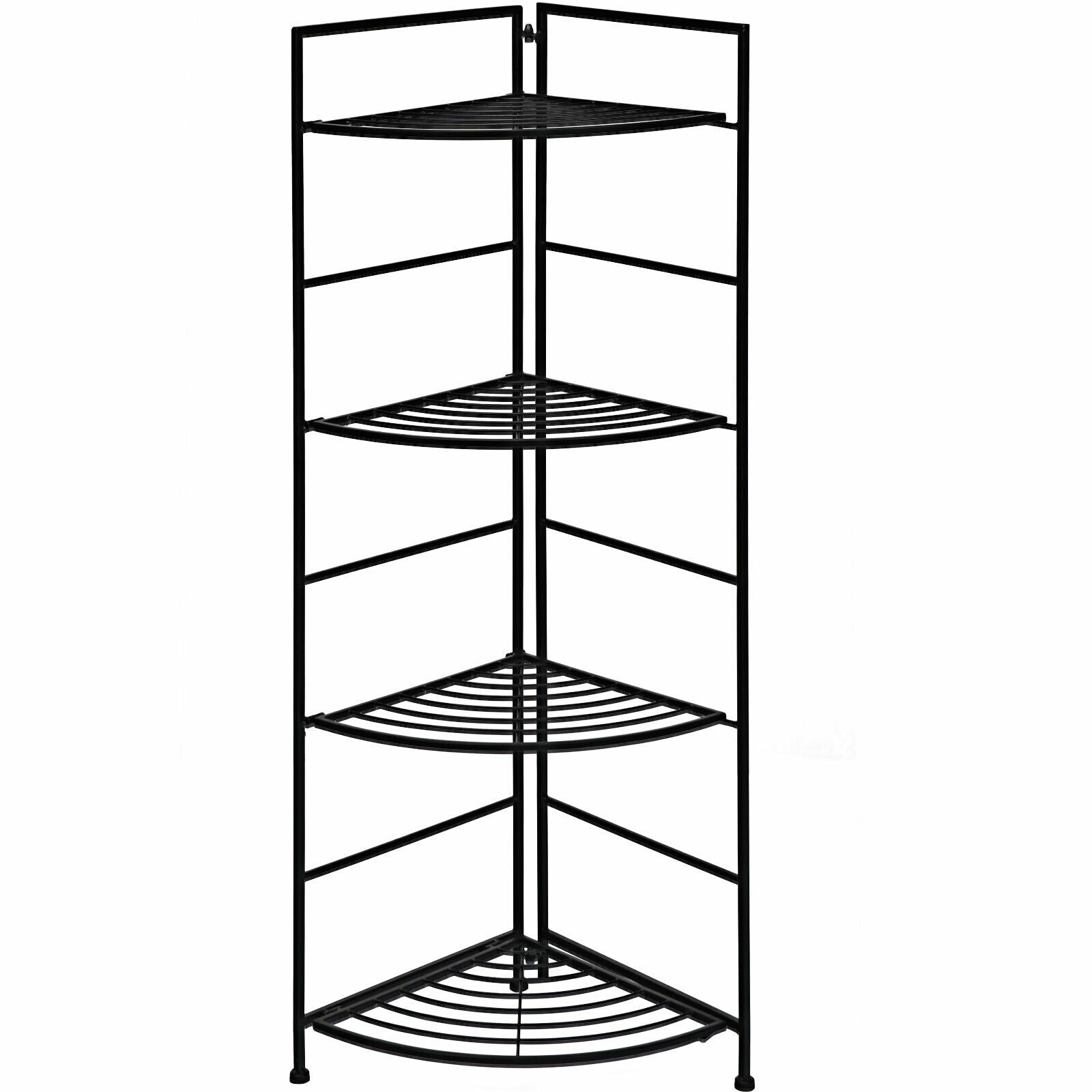 4 Tier Metal Shelf Plant Stand, Black Plant Stands Black at Gallery Canada