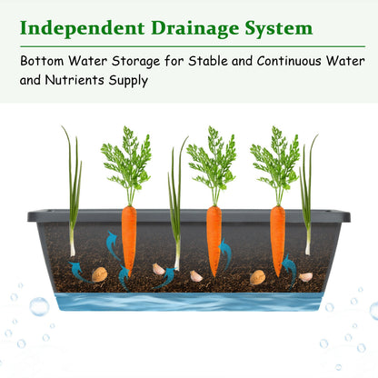 5-Tier Raised Garden Bed, Water Drainage, Flowers Vegetables, Black Raised Garden Beds at Gallery Canada