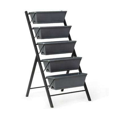 5-Tier Raised Garden Bed, Water Drainage, Flowers Vegetables, Black Raised Garden Beds at Gallery Canada