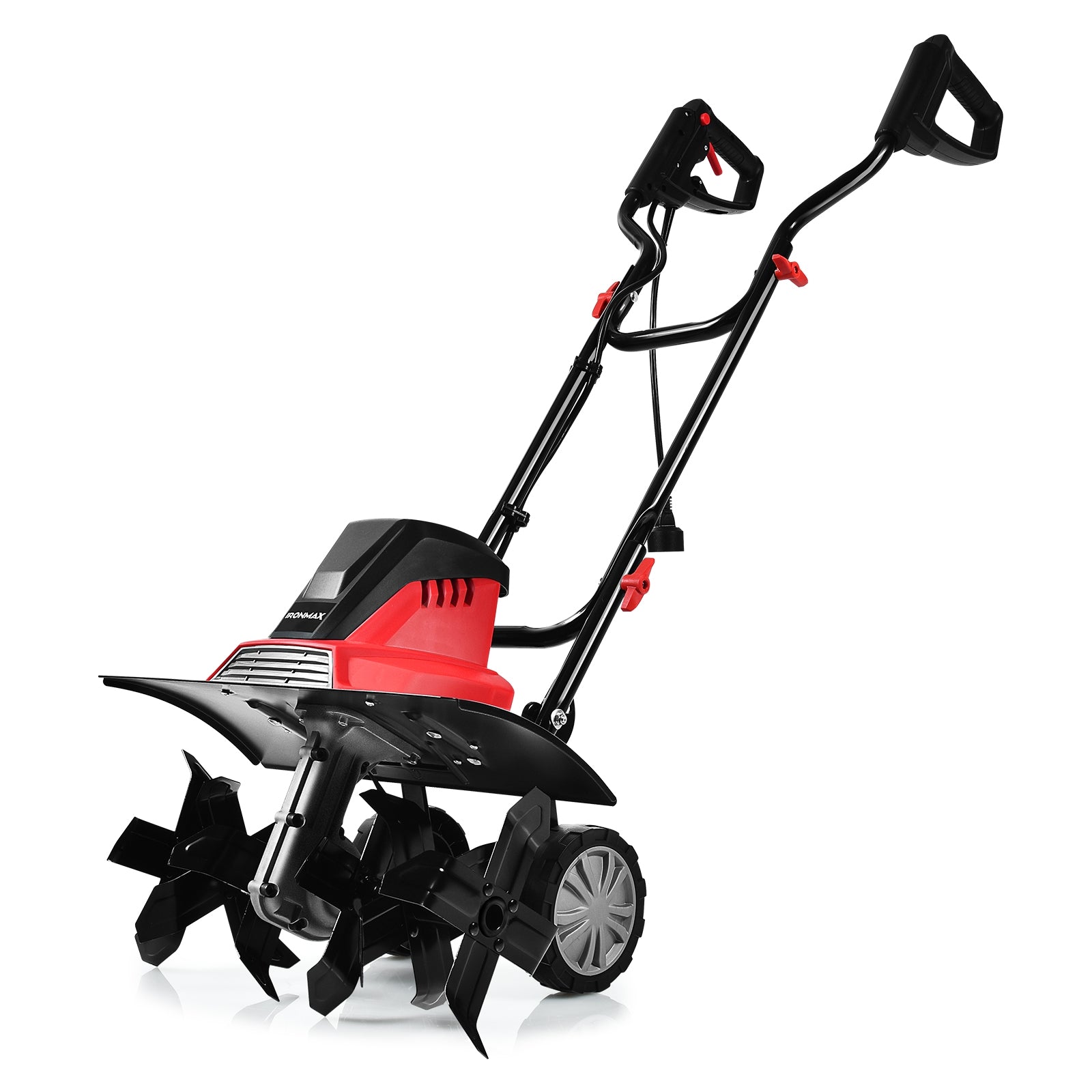 17-Inch 13.5 Amp Corded Electric Tiller, 9-Inch Tilling Depth, Red, Black Garden Tools at Gallery Canada