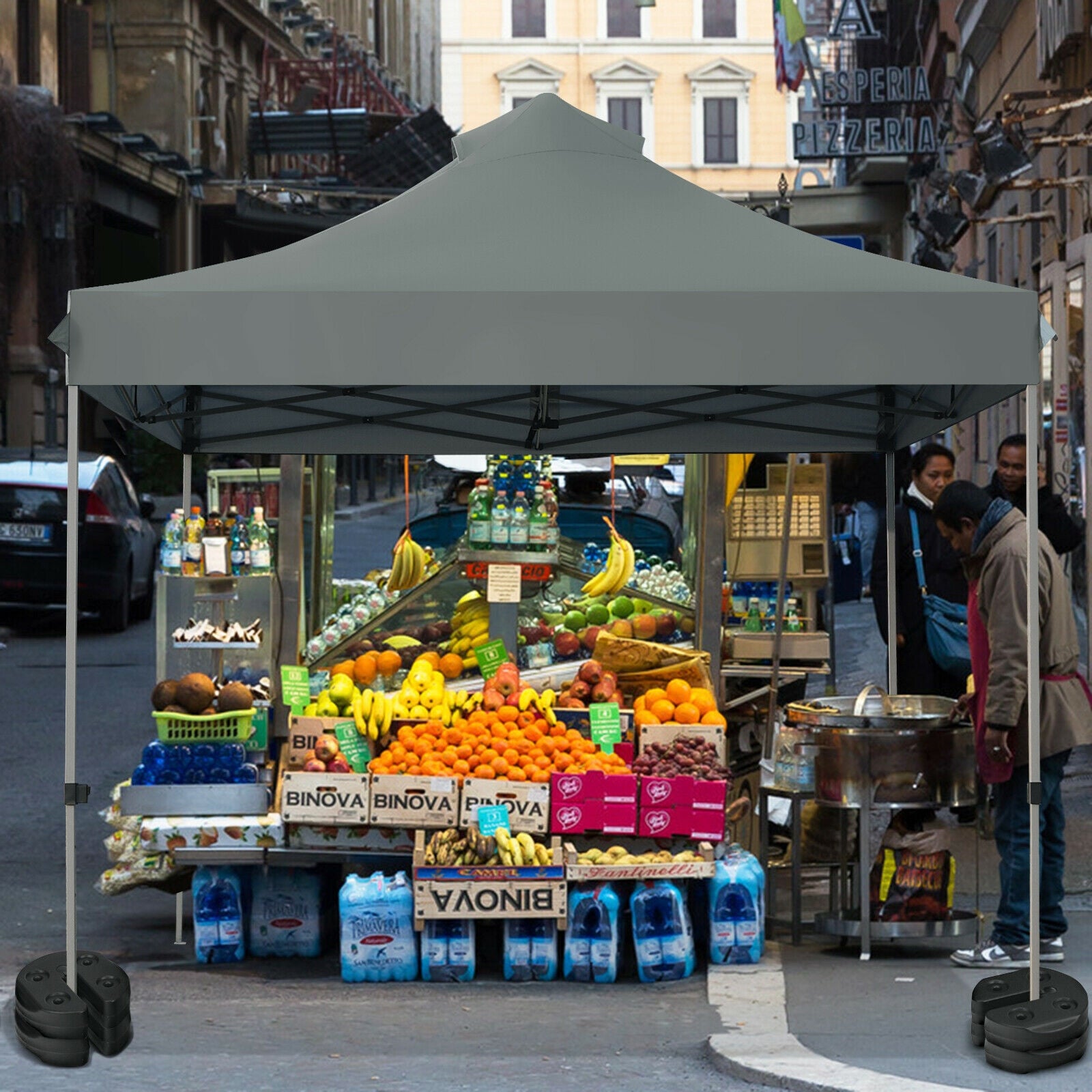 Set Of 6 Canopy Weights, 30lbs Weight Plate Kit, Black Outdoor Umbrella Bases at Gallery Canada