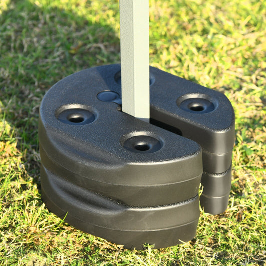 Set Of 8 Canopy Weights, 40lbs Weight Plate Kit, Black Outdoor Umbrella Bases Black at Gallery Canada