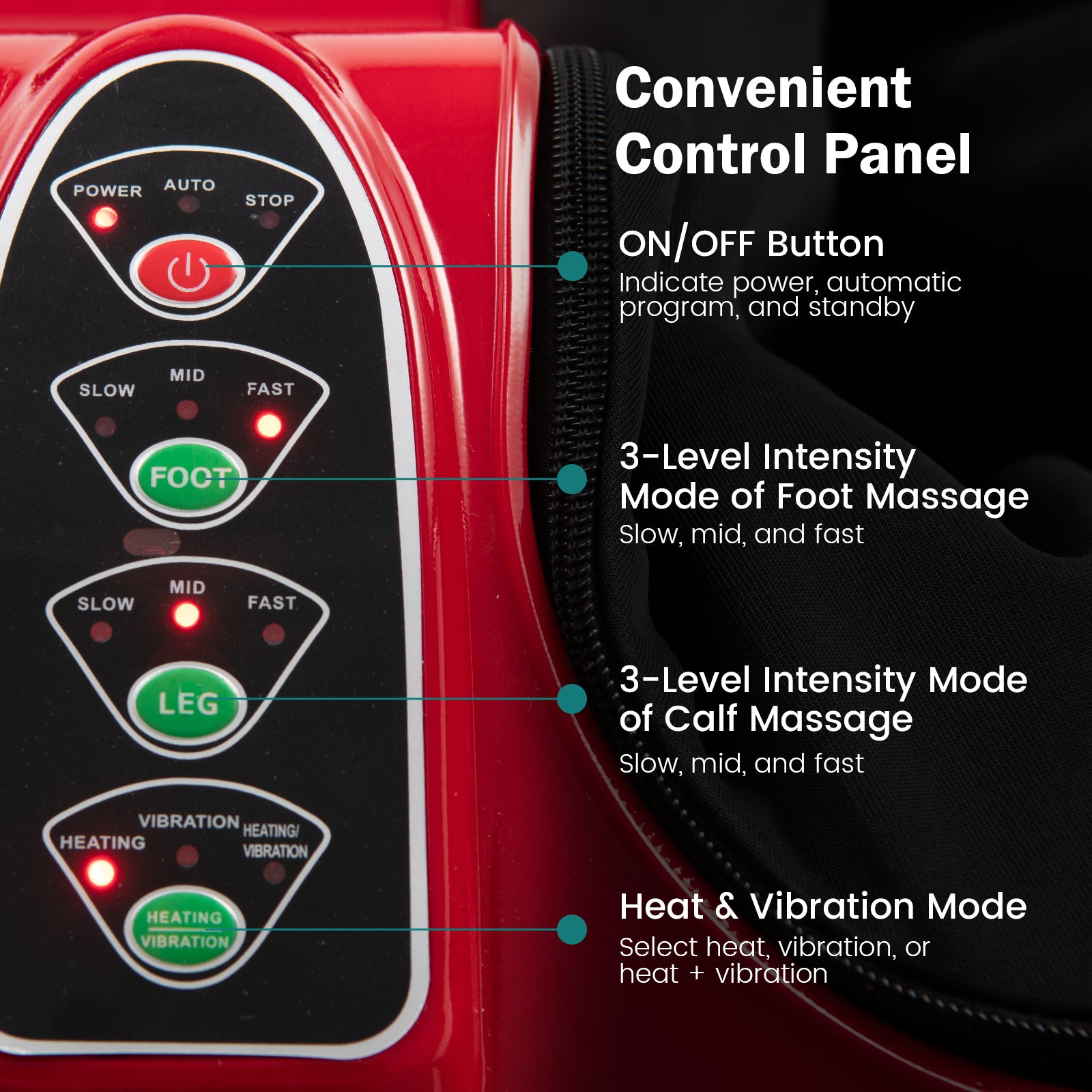 Shiatsu Kneading Rolling Vibration Heating Foot Massager, Red Foot Massager at Gallery Canada