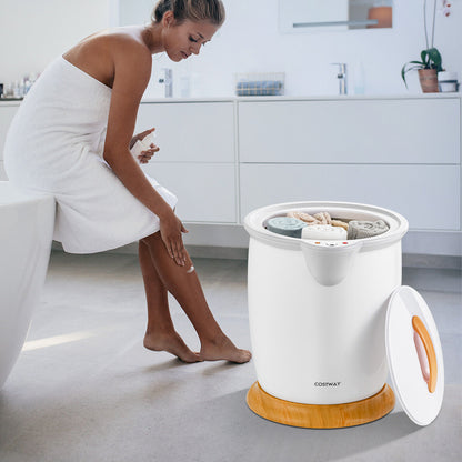 Towel Warmer Bucket With Fragrance Holder, Auto Shut, White Massage at Gallery Canada