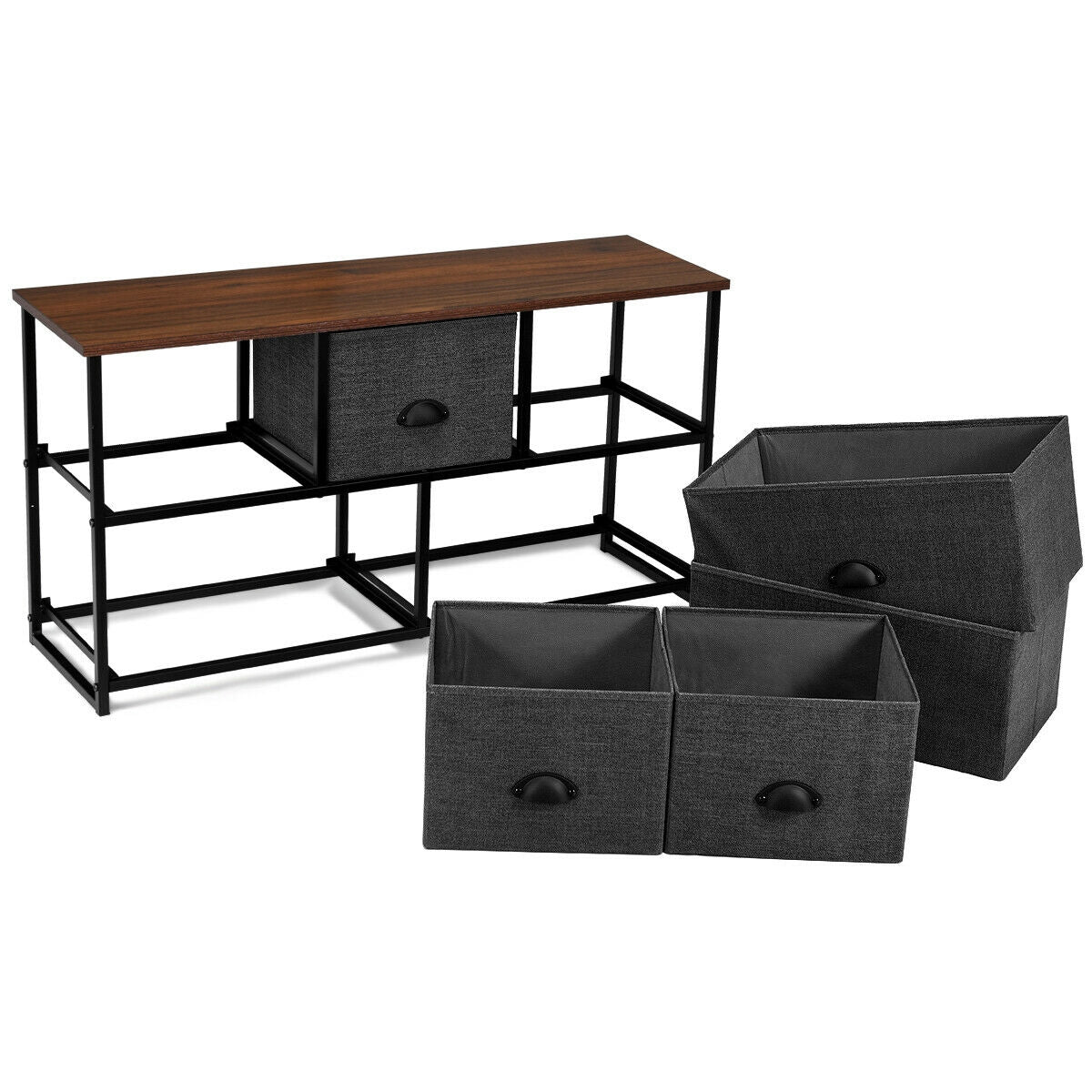 Wood Dresser Storage Unit, Side Table Display Organizer, Gray Dressers & Chests at Gallery Canada