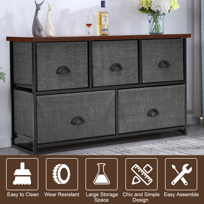 Wood Dresser Storage Unit, Side Table Display Organizer, Gray Dressers & Chests at Gallery Canada