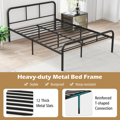 Full Bed Frame With Headboard, Footboard, Black Simple Bed Frame at Gallery Canada