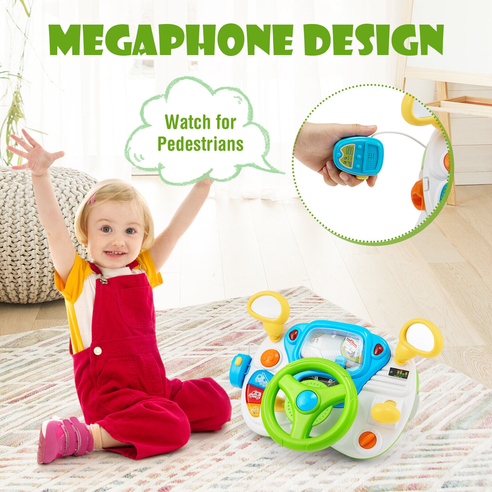 Kids Steering Wheel Toy Set With Lights, Sounds, Multicolor Pretend Toys at Gallery Canada