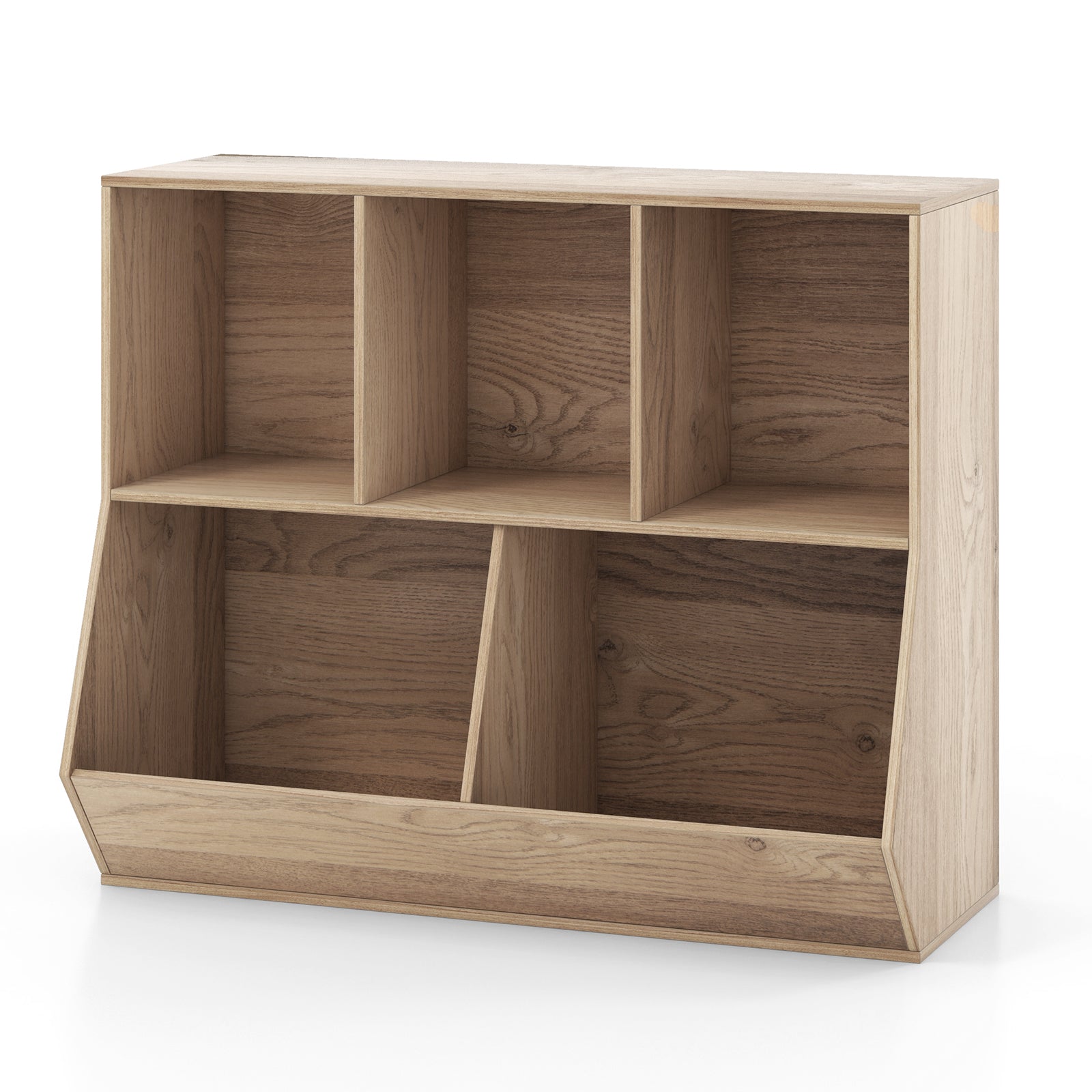 5-Cube Wooden Kids Toy Storage Organizer, Natural Kids Storage Natural at Gallery Canada