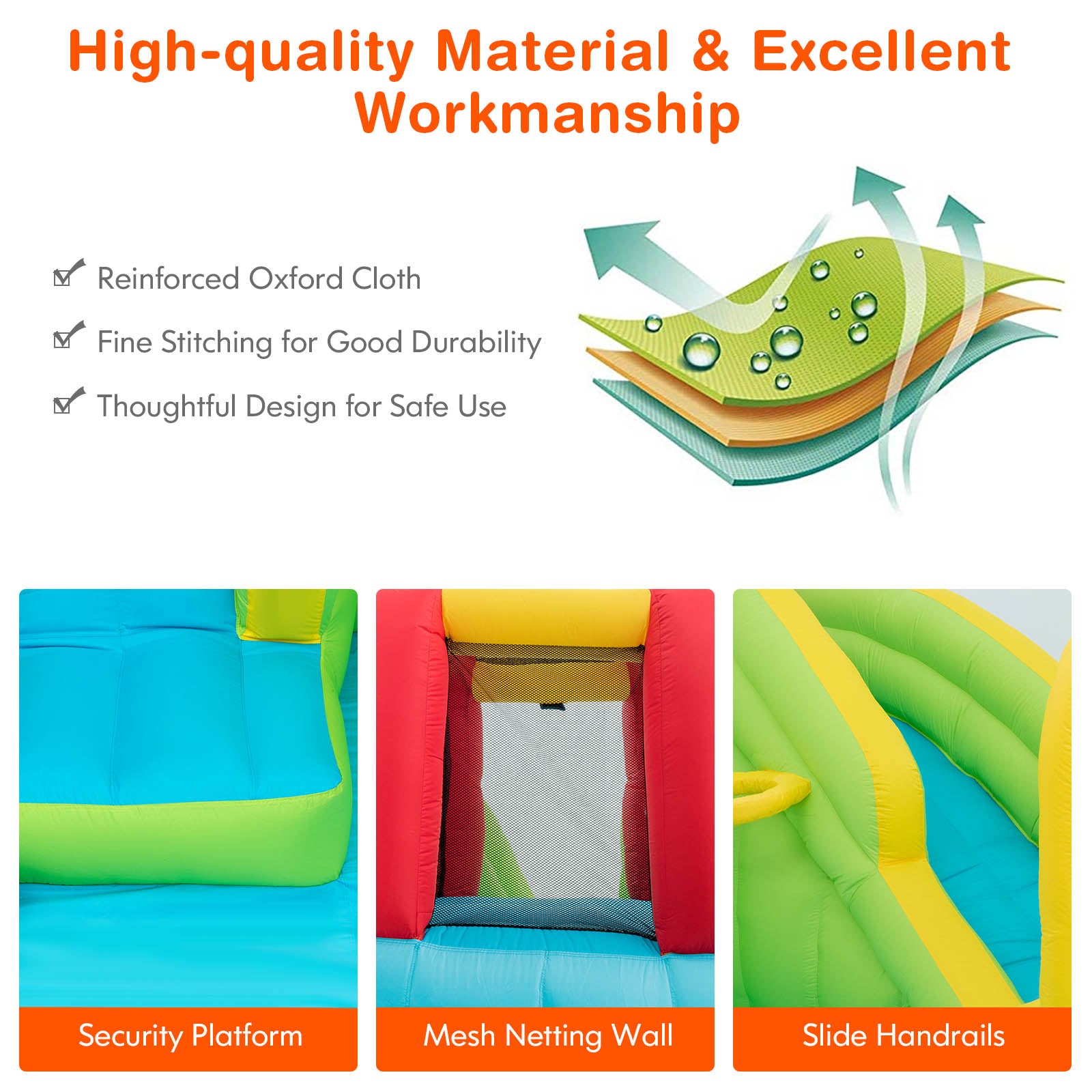 Outdoor Inflatable Water Bounce House, 480W Blower Bounce House at Gallery Canada