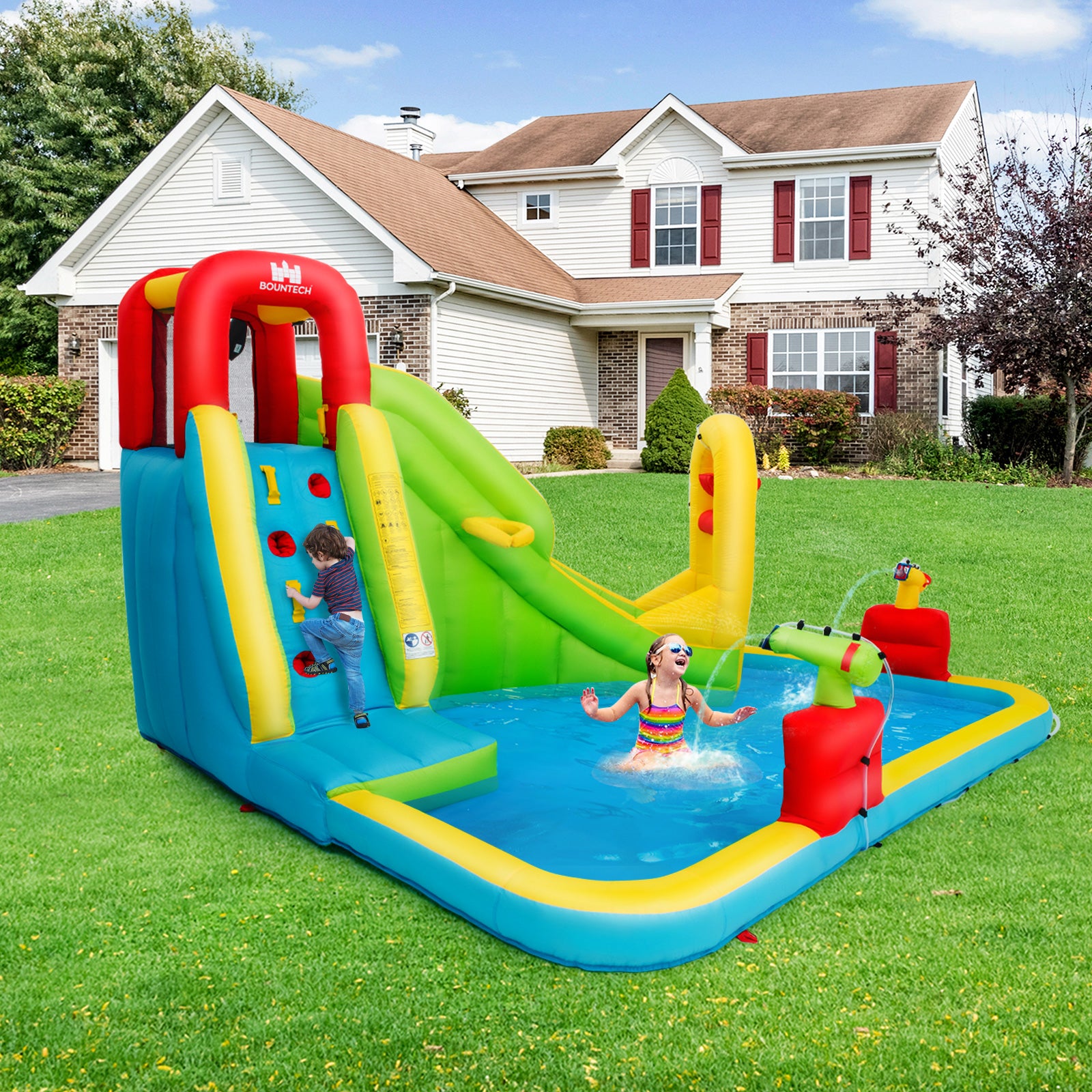 Inflatable Splash Jump Slide Water Bounce Without Blower Bounce House at Gallery Canada