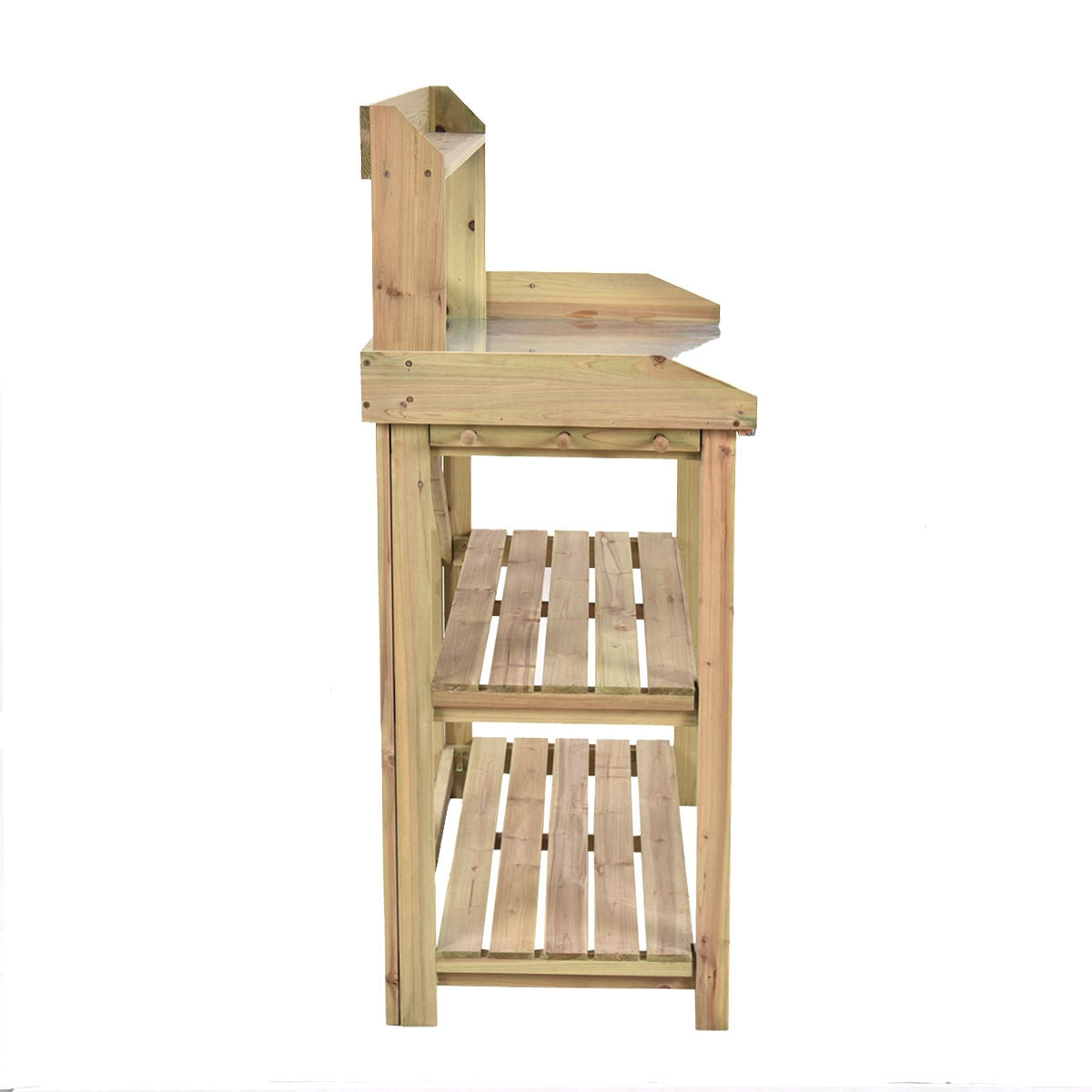 Wooden Planting Bench Work Station, Gray Potting Benches & Tables at Gallery Canada