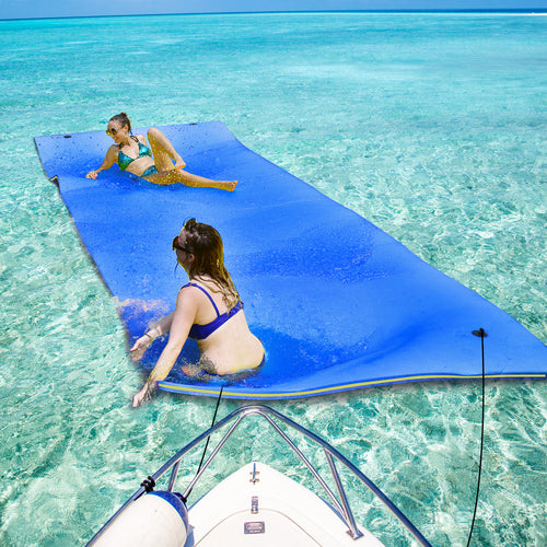 9' x 6' Floating Water Pad, 3 Layer Foam Mat, Blue