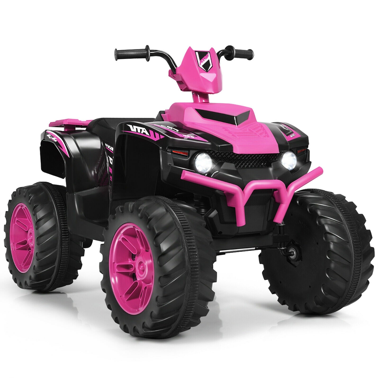 12V Kids Ride On ATV With LED Lights, Treaded Tires, Pink Powered Ride On Toys at Gallery Canada