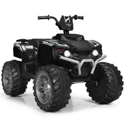 12V Kids Ride On ATV With LED Lights, Treaded Tires, Black Powered Ride On Toys at Gallery Canada