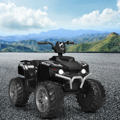 12V Kids Ride On ATV With LED Lights, Treaded Tires, Black Powered Ride On Toys at Gallery Canada