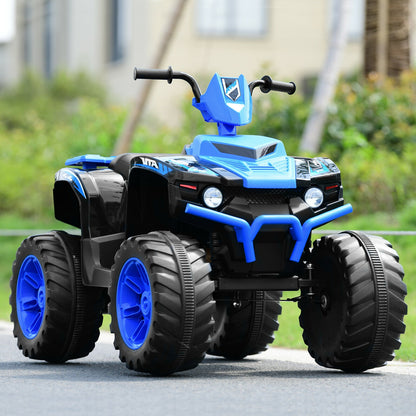 Kids Ride On ATV, 12V, LED Lights, Treaded Tires, Navy Powered Ride On Toys at Gallery Canada