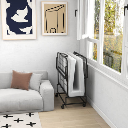 Twin Size Metal Folding Bed With Memory Foam Mattress Folding Beds at Gallery Canada