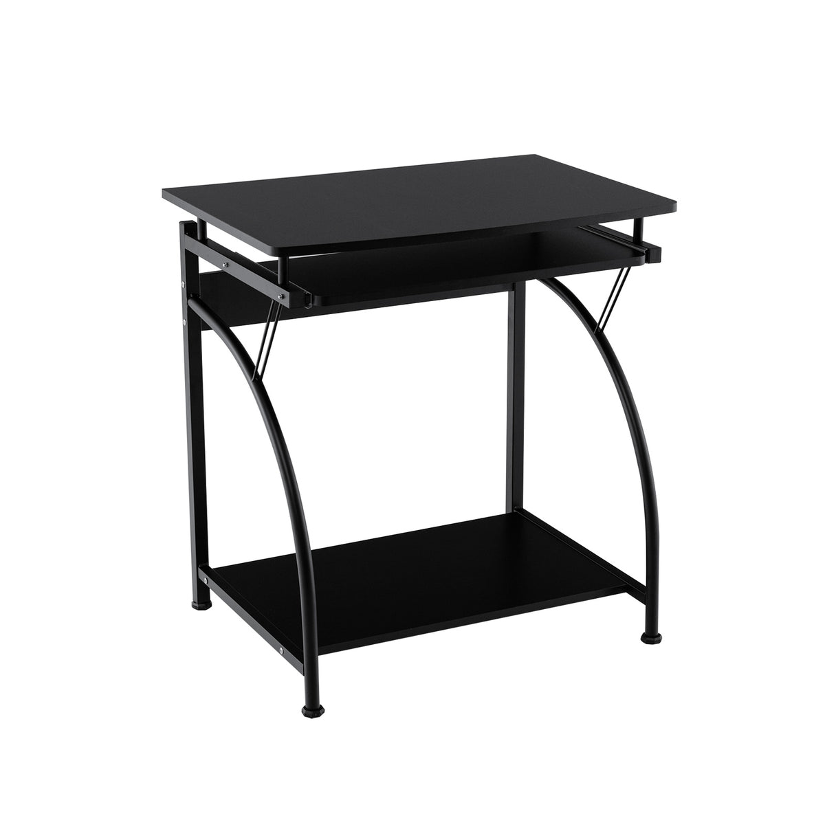 Spacious Wooden PC Laptop Computer Desk, Black Computer Desks at Gallery Canada