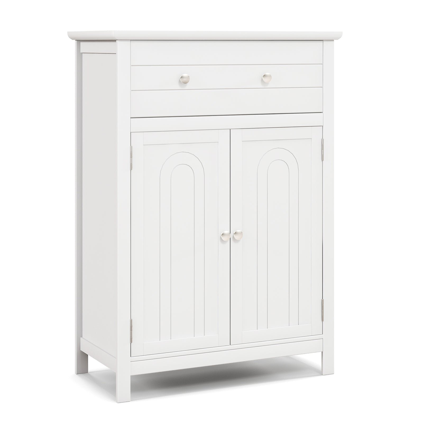 Free Standing Bathroom Storage Cabinet With Large Drawer, White Floor Cabinets at Gallery Canada