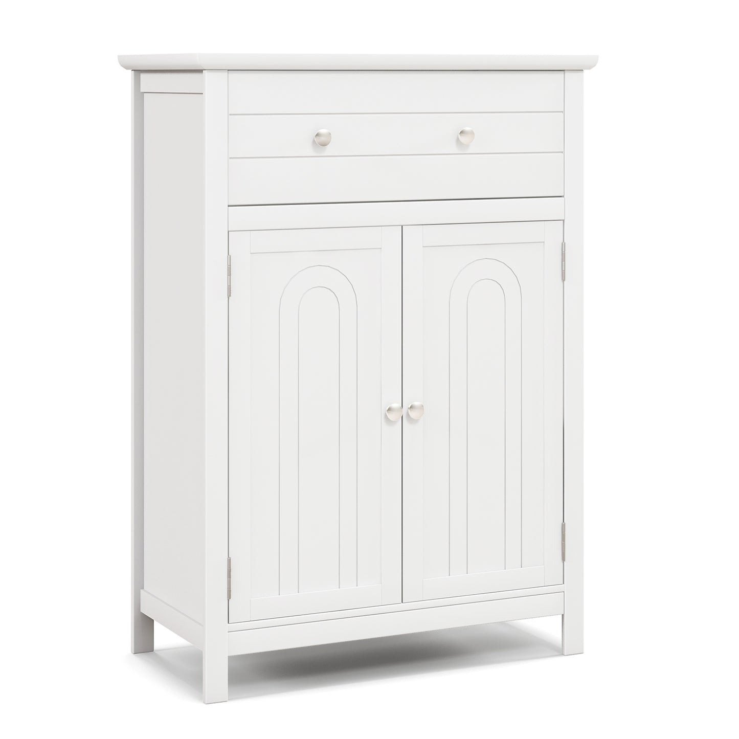 Free Standing Bathroom Storage Cabinet With Large Drawer, White Floor Cabinets at Gallery Canada